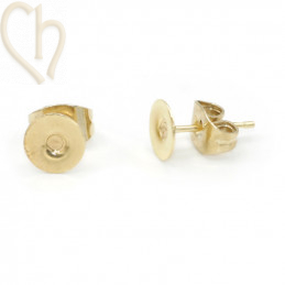 Earrings disk 6mm...