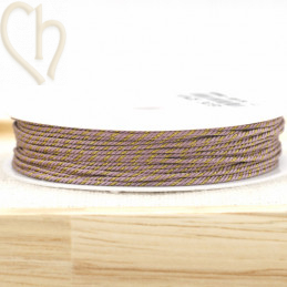 Spool 10mm polyester macramé thread 0,8mm with Goldfil - Lila