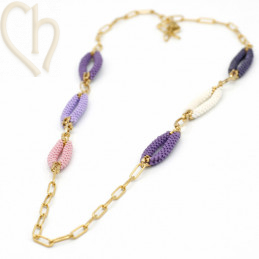Kit necklace Losange - Purple