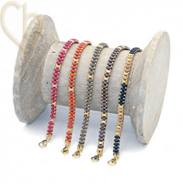 Kit bracelet ByElle with Superduo beads - Turquoise Blanc