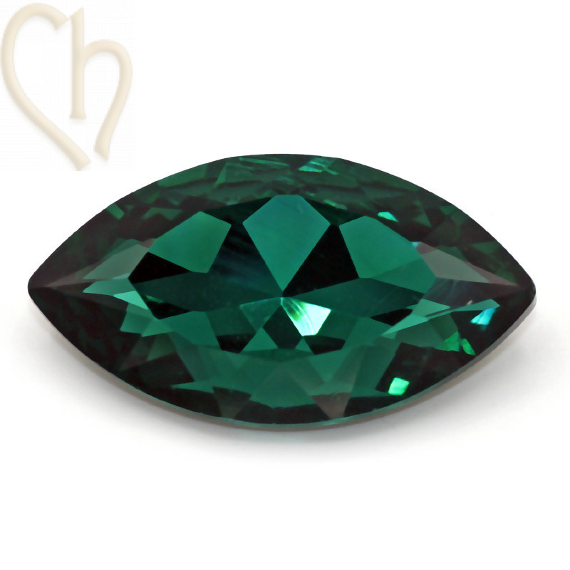Charl'stone Crystal Navette 32*17mm - Emerald