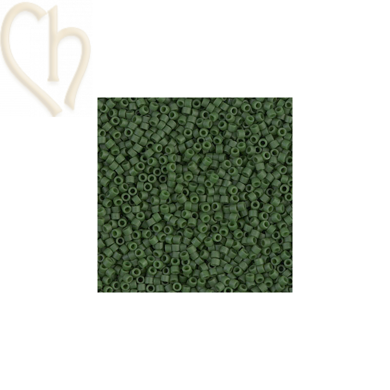 Miyuki Delica 11/0 5gr - Jade Green Dyed Semi Mat - db0797