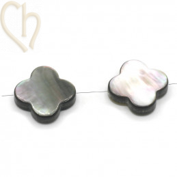 Nacre Clover Flower Beads with Mother-of-Pearl Sheen - Luxurious and Versatile Jewelry Components.