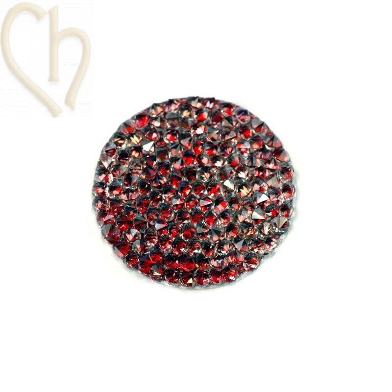 Crystal Rocks 30mm Silver Shade / Rouge Metallic