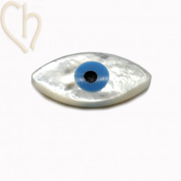 Nacré perle Nazar Eye ovale...