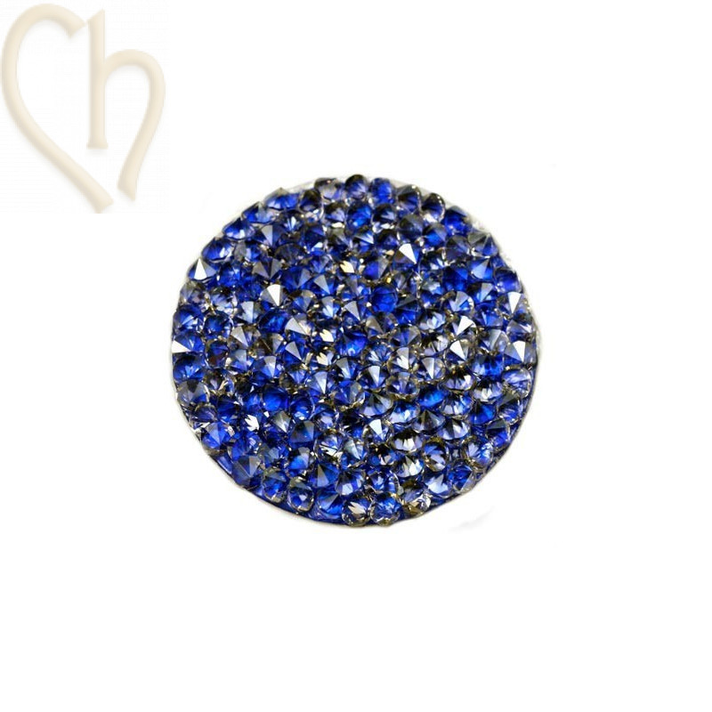 Crystal Rocks 30mm Silver Shade / Bleu Metallic