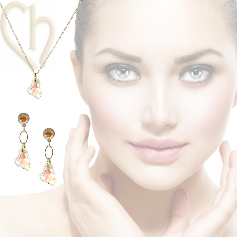 Collier et Boucles D'oreille Devoted - Cristal Ab
