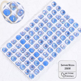 Austrian Crystal 1088 - SS39 8mm Sapphire Mocha