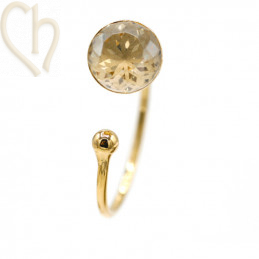 Ring regelbaar voor DIY strass 8mm Gold plated