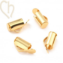 Embout Acier Inoxydable pour tissage de perles rocaille et Delica 10mm Gold Plated