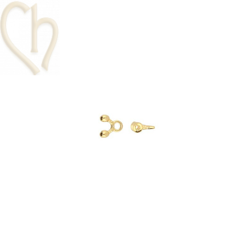 Cymbal Ending Gold plated - ALONA II - for Seedbeads Miyuki and Czech 8/0 Cymbal Ending Gold plated - ALONA II - for Seedbeads Miyuki and Czech 8/0
