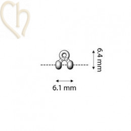 Cymbal Embout Silver plated - ALONA II - pour Rocailles Miyuki et Tcheque 8/0