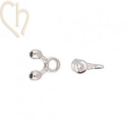 Cymbal Ending Silver plated - ALONA II - for Seedbeads Miyuki and Czech 8/0