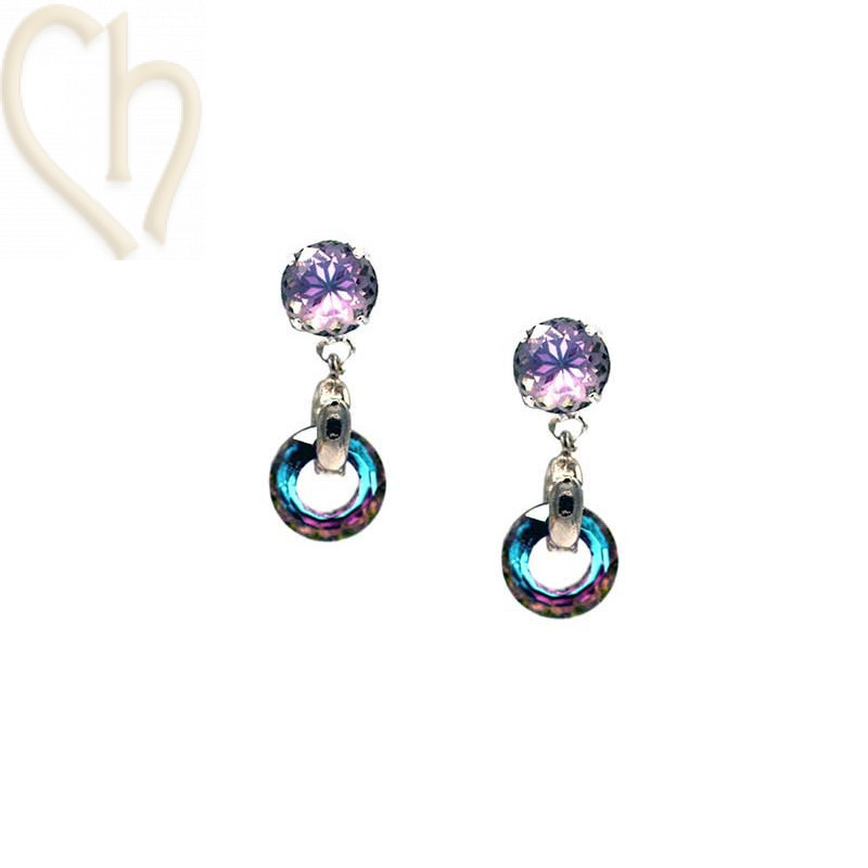 Boucles D'oreille Rhodium - Charl'stone Moonlight