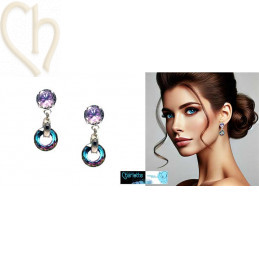 Boucles D'oreille Rhodium - Charl'stone Moonlight
