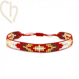 Kit Bracelet Loom Red Gold