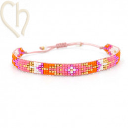 Kit bracelet Loom Rose Orange