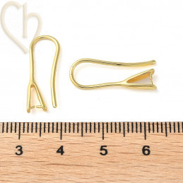 Crochets d'Oreilles anti-allergique Gold Plated C-style