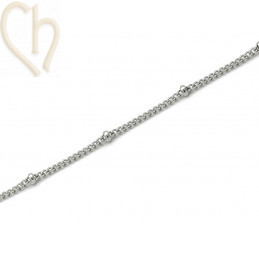 Edelstaal RVS ketting met...