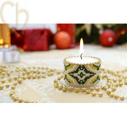 Candle cover Green Yellow...