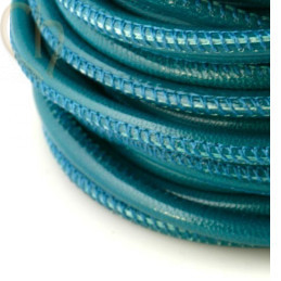 Cuir rond 4mm Blue Aviateur