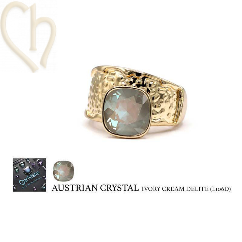 DIY Ring Gold Plated with Austrian Cristal - Boutique Charlotte