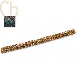 Austrian Crystal Mesh 2 rijen in Topaz-kleur - fonkelende decoratieve band voor sieraden en accessoires