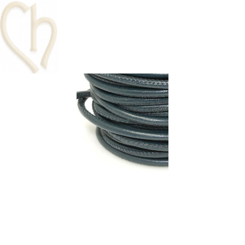 Cuir rond 4mm Charcoal