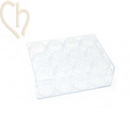 Bead storage box with 12...