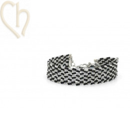 kit armband en/of halsketting Xenna Black Silver