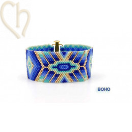 Armband BoHo peyote Blauw