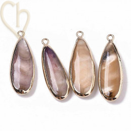 Charms Gold Plated goutte nacré 34mm