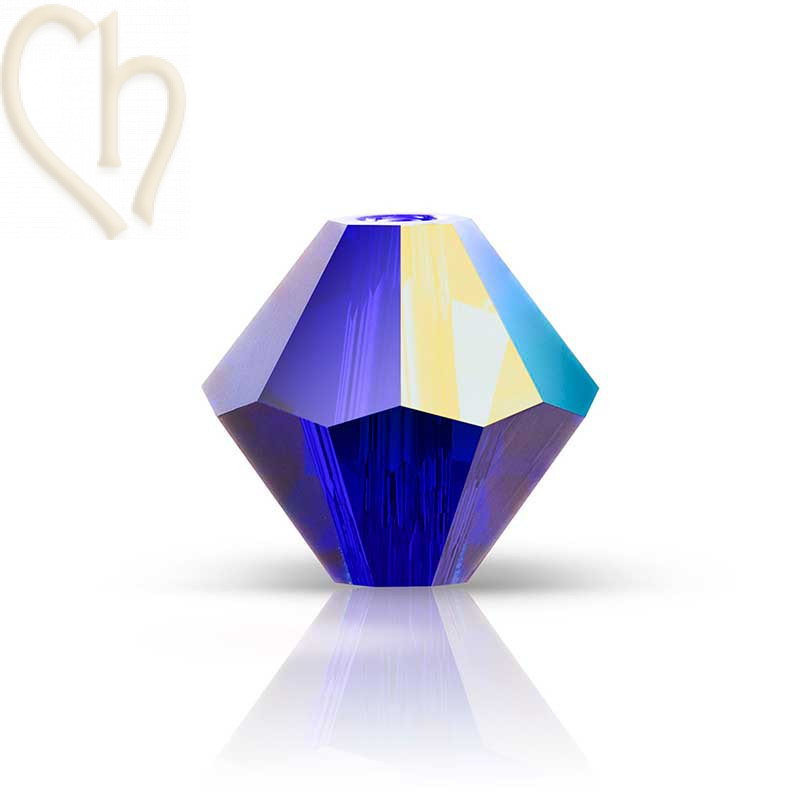 Preciosa Crystal Rondelle Bead 3mm Cobalt Blue AB