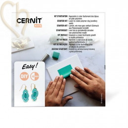 Cernit Starter Mini Kit Boucles d'oreille – kit créatif en pâte polymère