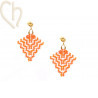 Earring Triangle peyote Orange