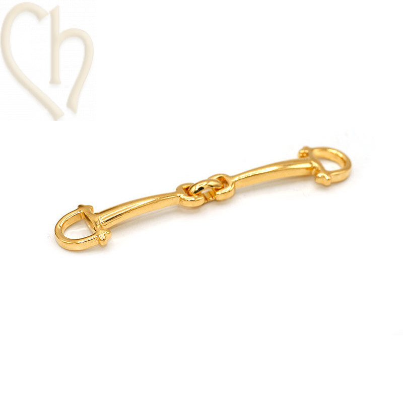 Gesp metaal 50mm gold plated / zilver