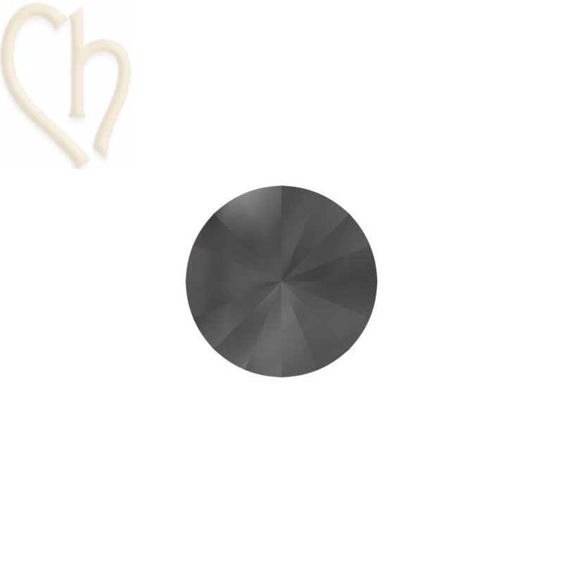 Austrian Crystal Rivoli 08mm 1122 - Jet Hematite