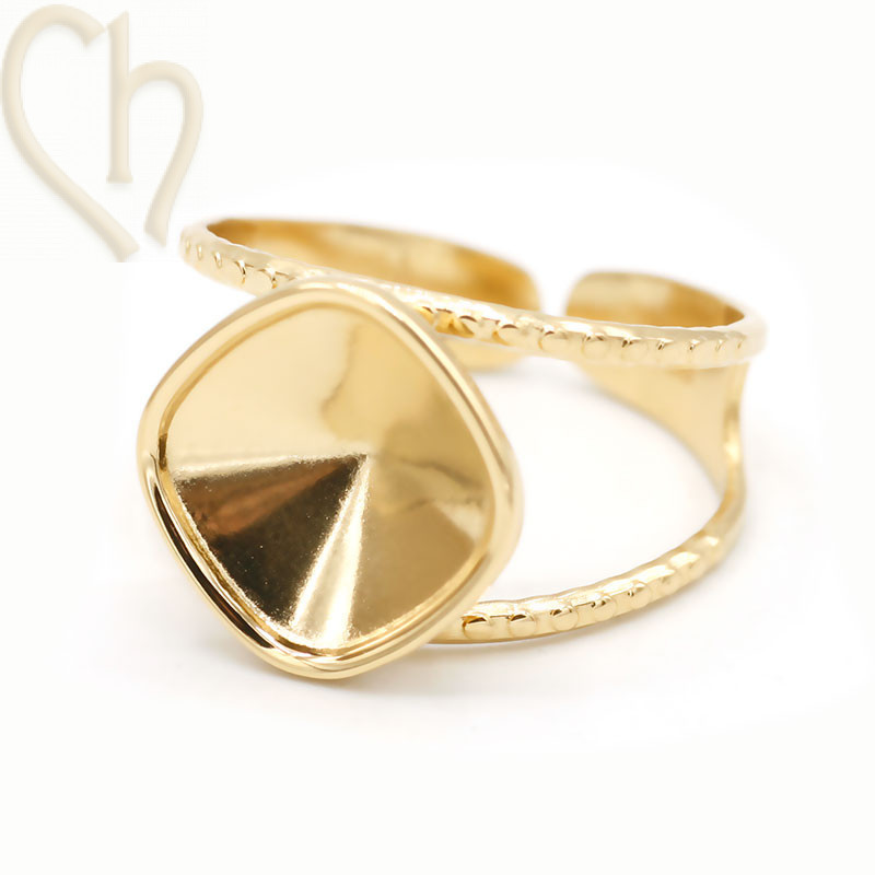 Ring Gold Plated Stainless Steel voor 4470 10mm