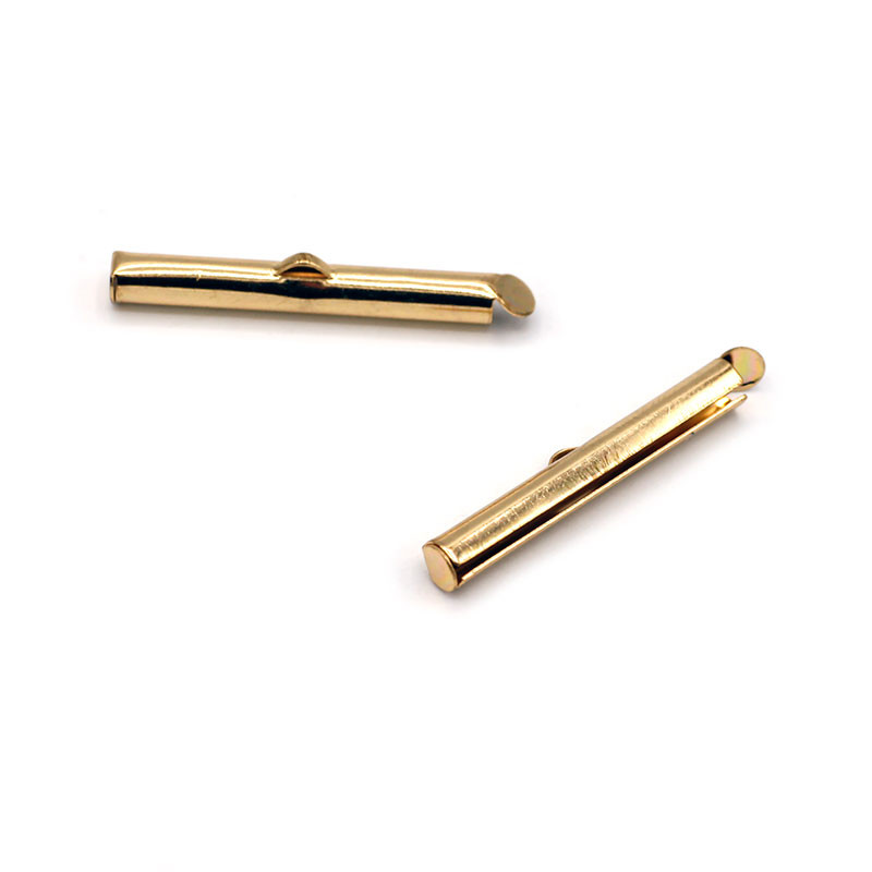 Slide Tube 20 mm Stainless Steel | Peyote Miyuki Gold