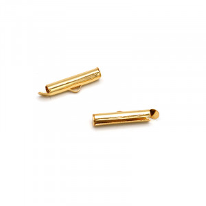 Slide Tube 16 mm Stainless Steel | Peyote Miyuki Gold