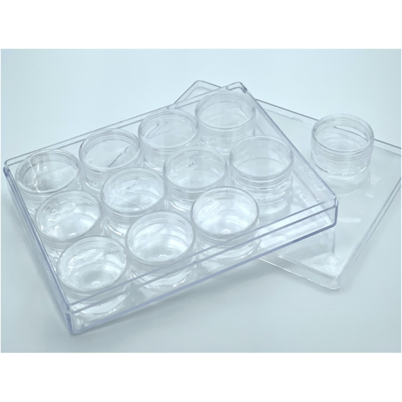 Boîte de rangement pour perles avec 12 pots à vis – organisez efficacement