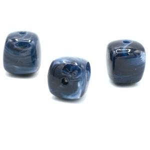 Perle Acryl carré 17x16x16mm - Marine