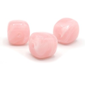 Acryl Bead square 17x16x16mm - Pink