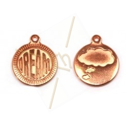 medallion 15mm rose gold