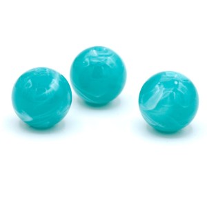 5 x Acryl kraal rond 14mm - Turquoise