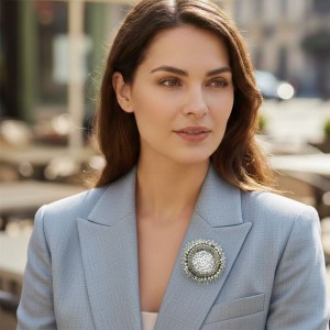 DIY Kit Broche Lumina - Zilver Grijs Swarovski & Miyuki | Boutique Charlotte