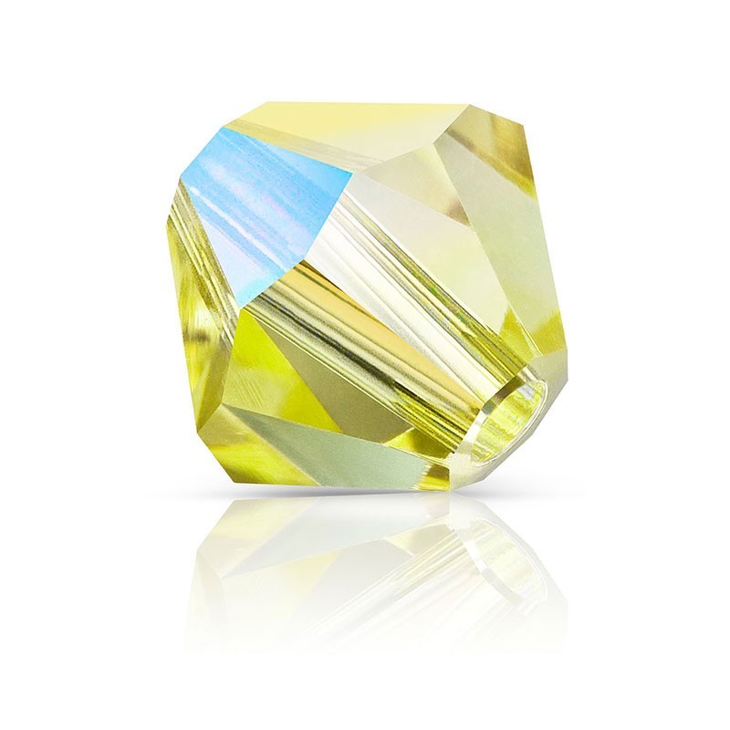 Preciosa Crystal Rondelle 3mm Acid Yellow AB (100 stuks) | Boutique Charlotte