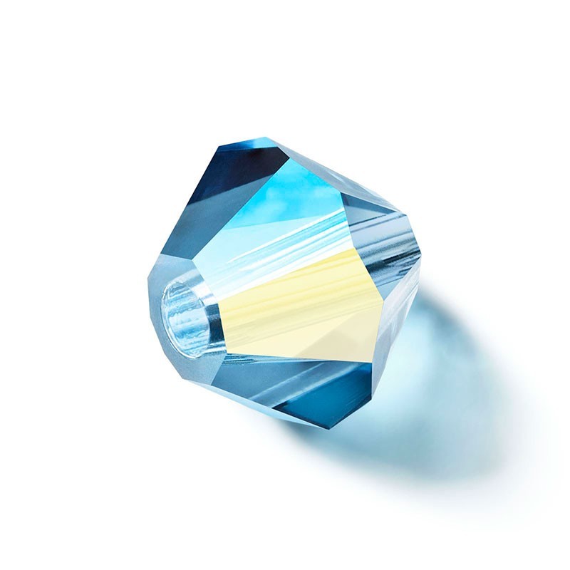 Preciosa Crystal Rondelle Bead 3mm Malibu Blue AB