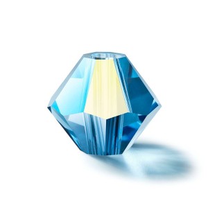 Preciosa Crystal Rondelle 3mm Malibu Blue AB (100 stuks) | Boutique Charlotte