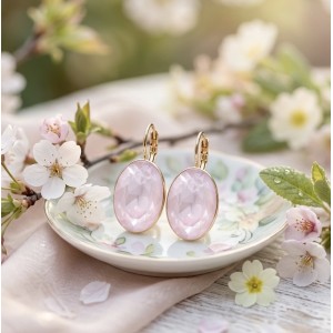 DIY oorbellen Rose Gold Plated met Oostenrijks Kristal - Boutique Charlotte - Soft Rose Ignite